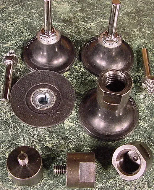 2" ROLL LOCK HOLDERS w 4-1/2" Electric GRINDER ADAPTER MADE IN USA Mandrel