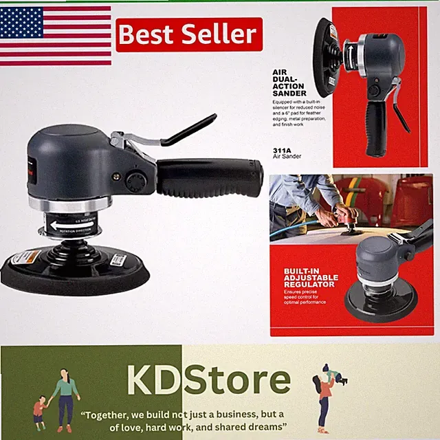 311A Dual-Action Quiet Air Sander: Precision Finish Power