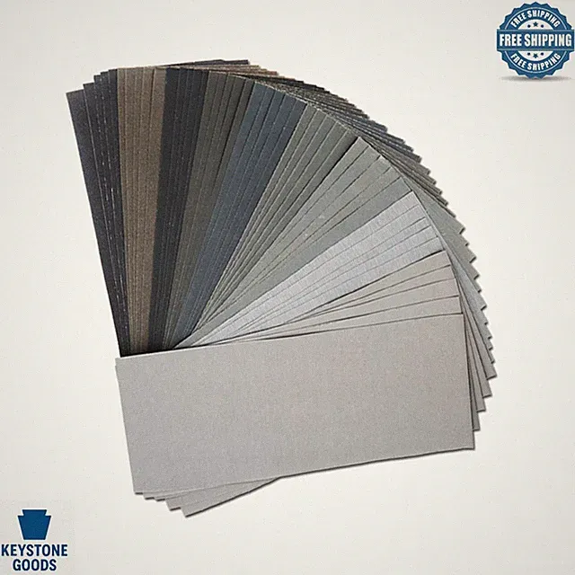 45 Pcs Wet & Dry Silicon Carbide Sandpaper Assortment 9x3.6in for Automotive...