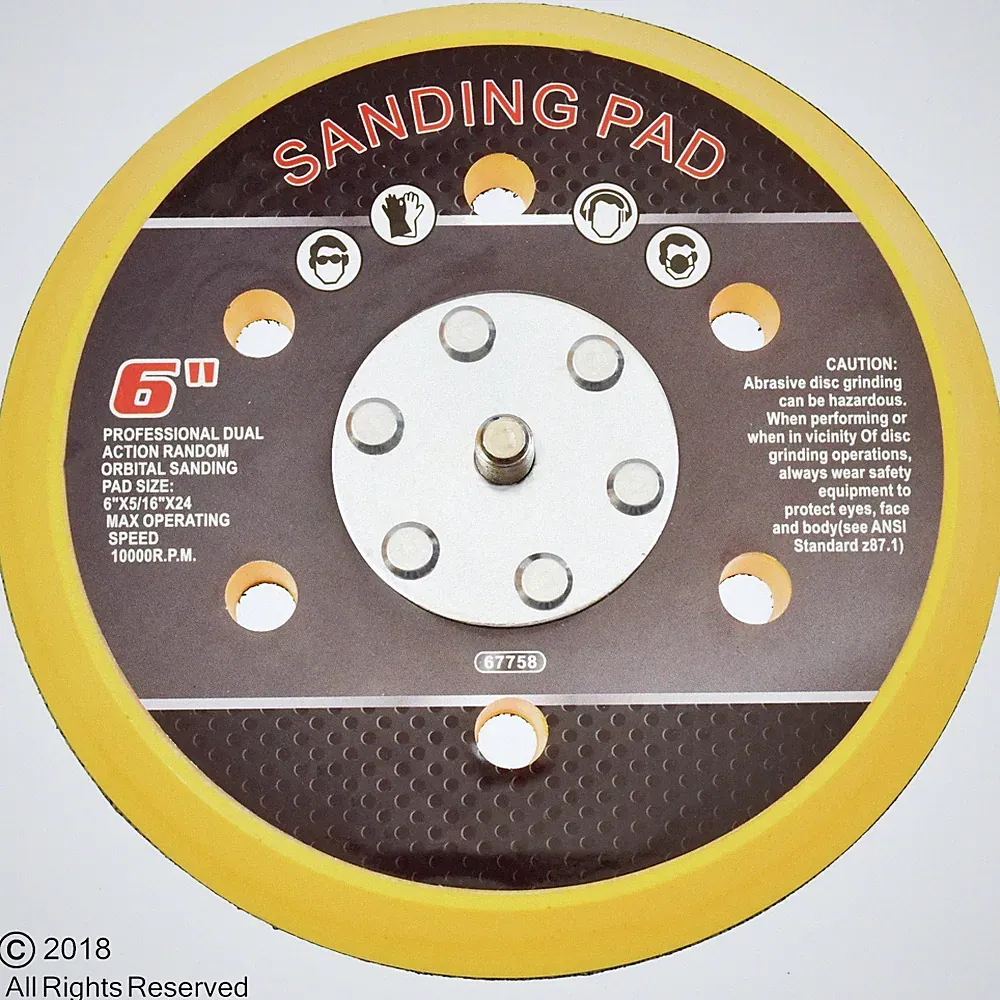 6" Hook and Loop Face Sanding Pad Air Vacuum Pneumatic Sander Grinder Tool