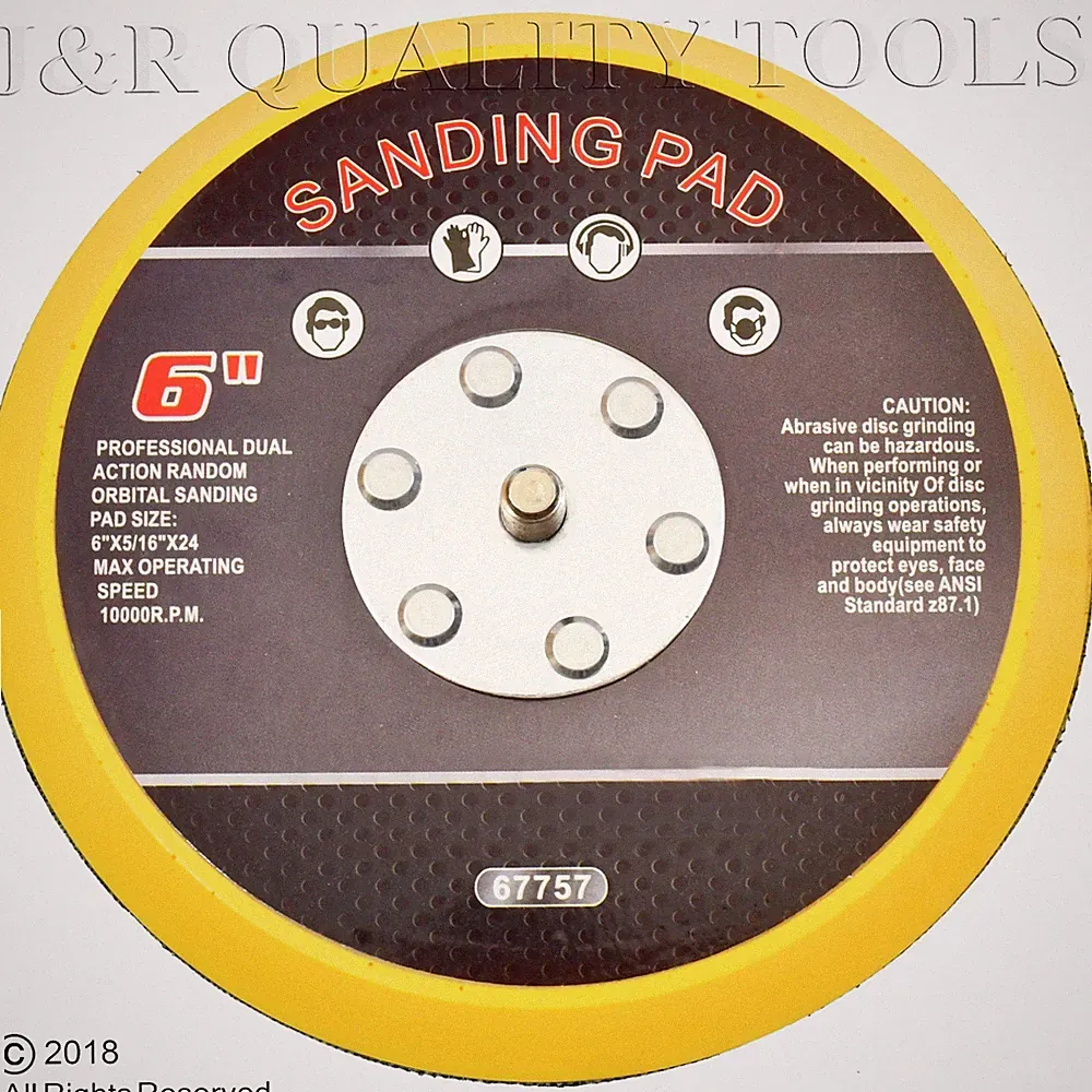 6" Hook & Loop Face Sanding Pad Air Sander Grinder Tools For Grinding Sanding