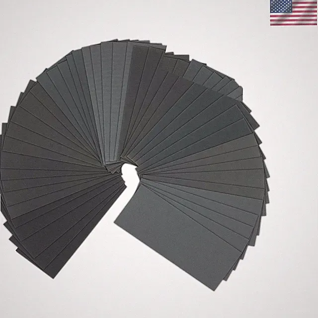 90 Pcs Wet Dry Sandpaper Set: Mixed Grits 400 to 3000 for Automotive & Wood F...