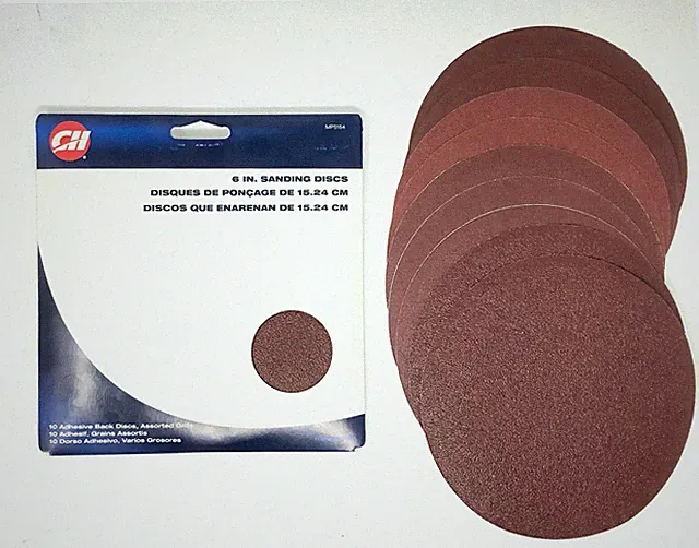 CAMPBELL HAUSFELD 6" SANDPAPER 10 PIECE VARIETY PACK - 320, 220, 180, & 80 GRIT