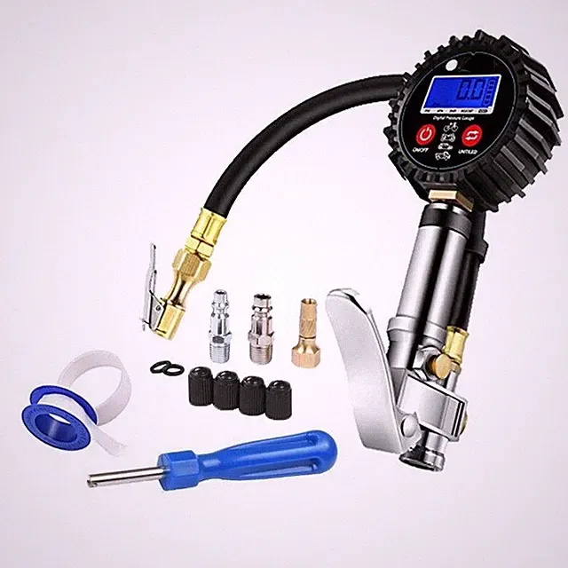 Digital Tire Inflator with Pressure Gauge 0-200PSI Air Chuck and Compressor Acce