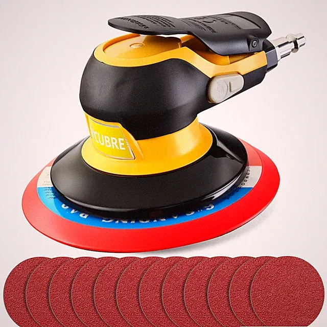 Low Noise 6 Inch DA Sander for Auto Body Light Powerful Random Orbital Air Sande